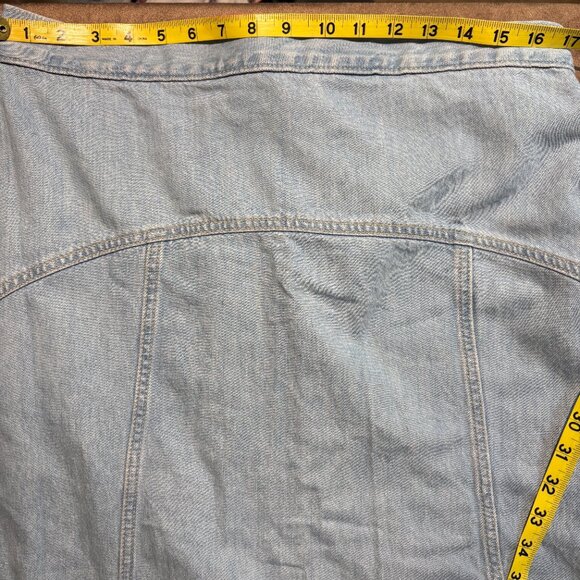 Old Navy Mid-Rise Jean Midi Skirt NWT Light Wash Size 12 (SKU: 35W) - Picture 6 of 7